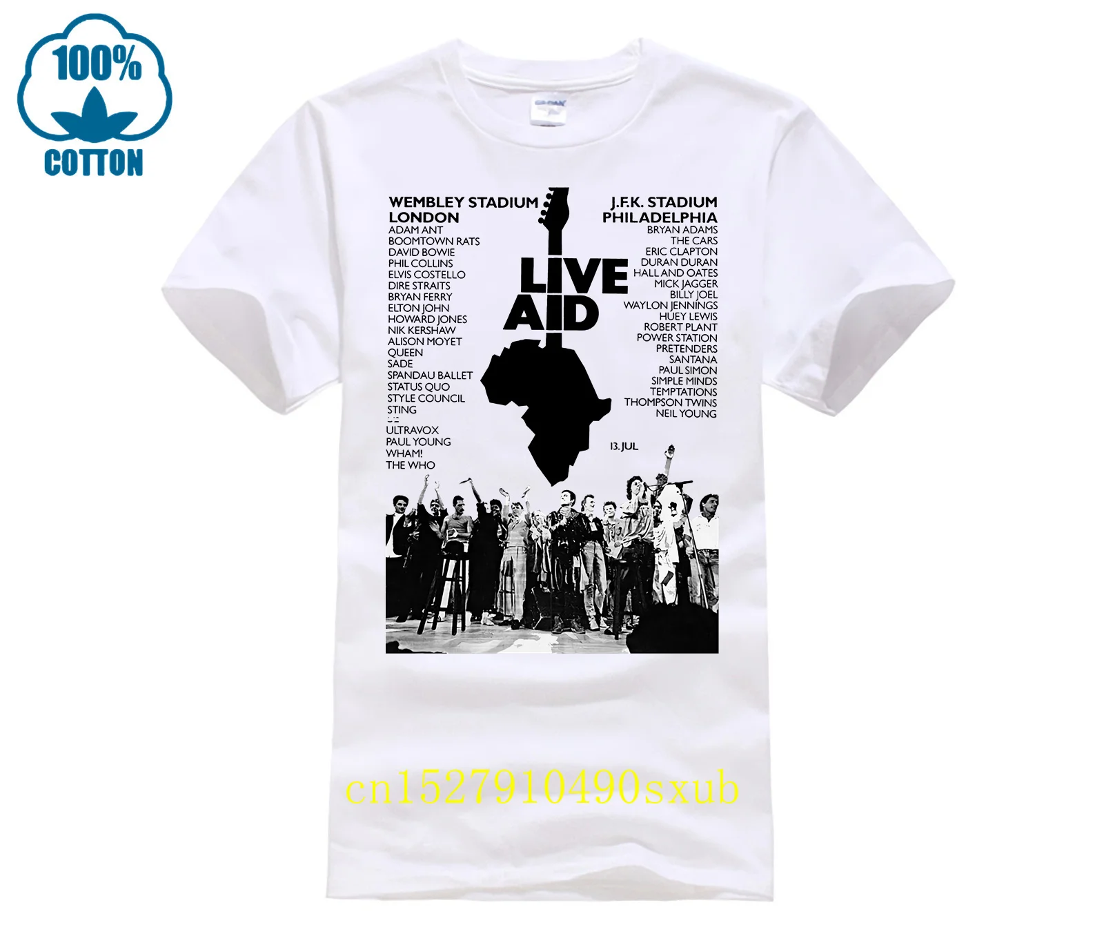 Live Aid Queen Freddy Mercury Bohemian David Rhapsody Bowie T Shirt T-Shirt Da Uomo Queen Tee
