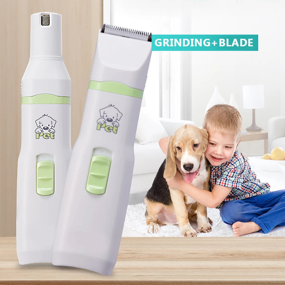 Pet Hair Cutting Pet Grooming Machine 2 In 1 Paw Nail Grinder Clippers Nail Cutter Dog Cat Hair Trimmer Professional