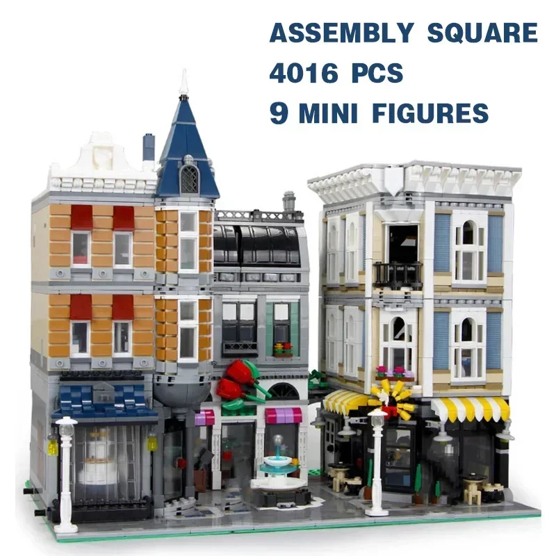 4016Pcs City Center Assembly Square Building Blocks Mattoni Compleanno Natale Ragazze Giocattoli Compatibili Con 10255 15019