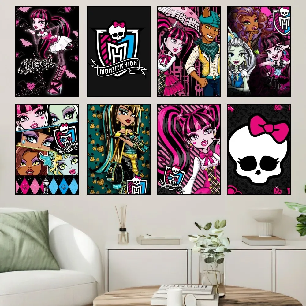 Cartoon M-Monster High H Poster Stampe Per La Casa Pittura Murale Camera Da Letto Soggiorno Decorazione Ufficio