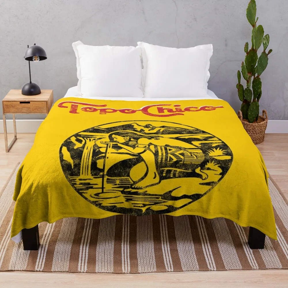 Aztec Princess - Topo Chico Agua Minerale Indossato E Lavato Logo (Acqua Minerale Frizzante) Coperta Da Tiro