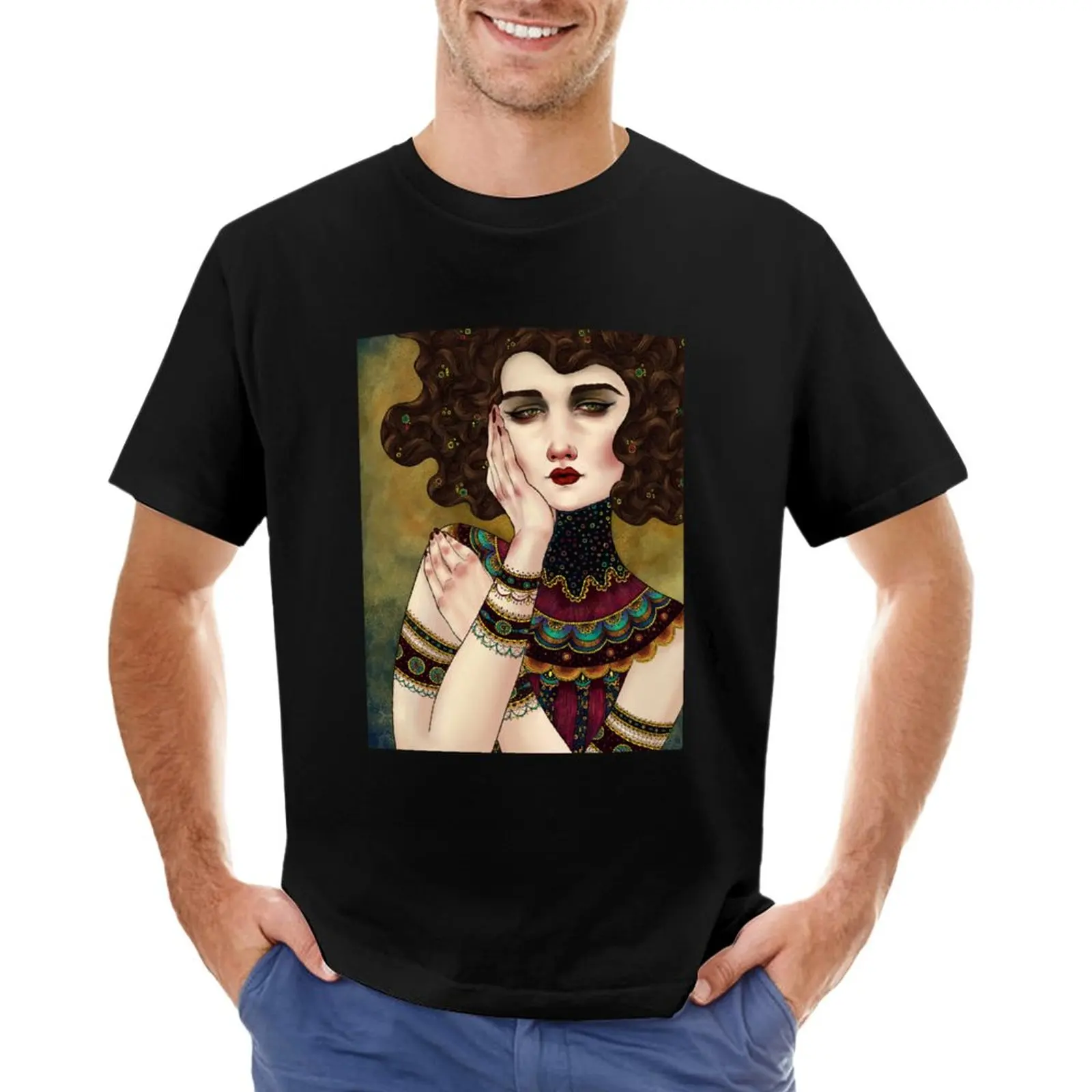 Klimt Muses 5 T-Shirt Graphic T Shirts Short T-Shirt Blouse Men'S Long Sleeve T Shirts