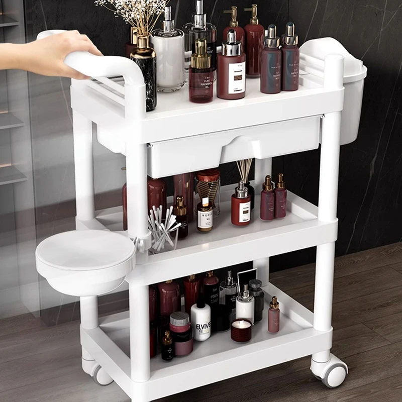 Spa Rolling Lash Salon Trolley Pedicure Nails Cosmetic Parrucchiere Salon Trolley Beauty Carrito Auxiliar Salon Furniture Wkst