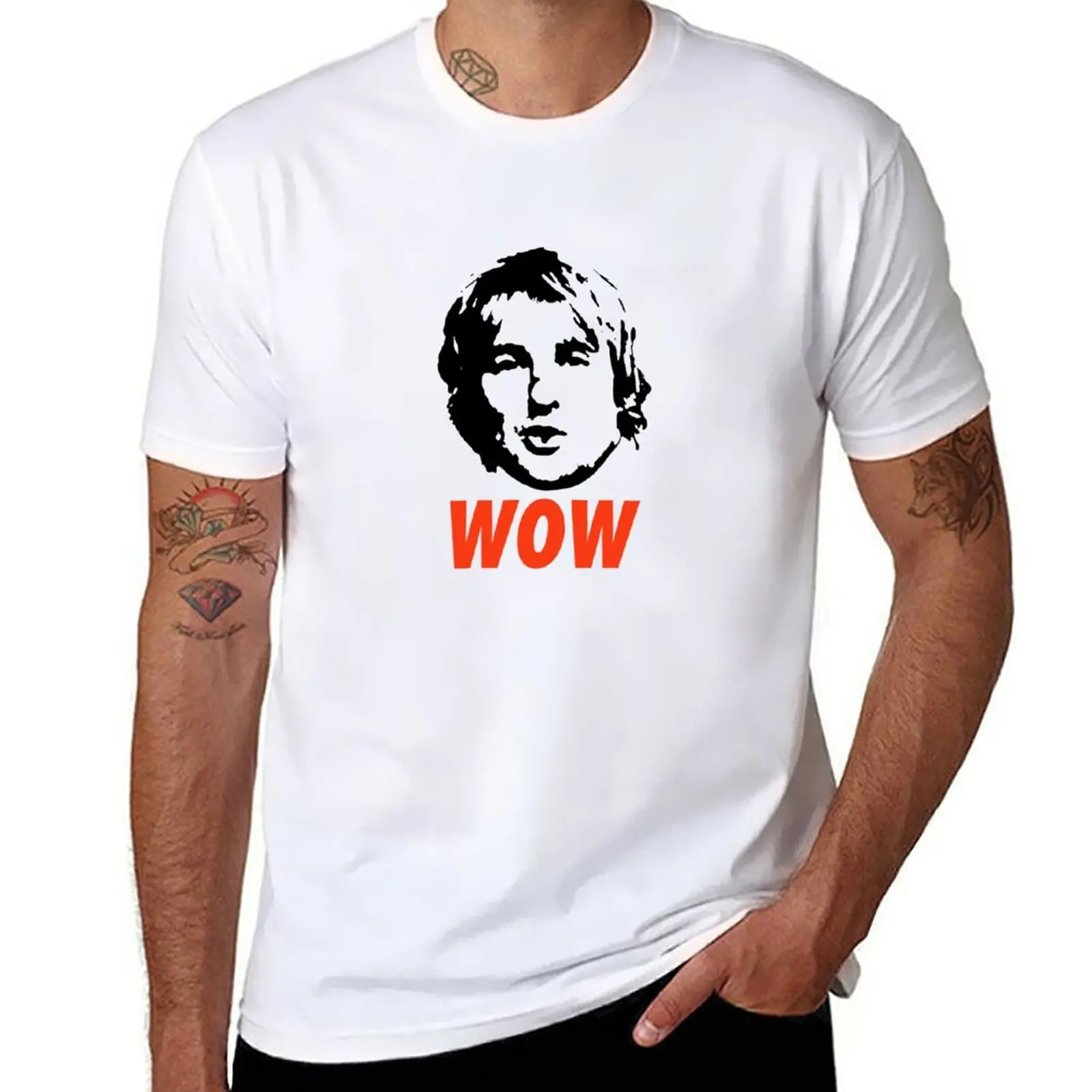 Nuovo Wow. Sono Owen Wilson. T-Shirt Anime T-Shirt Manica Corta T-Shirt Nera T-Shirt Firmata Da Uomo