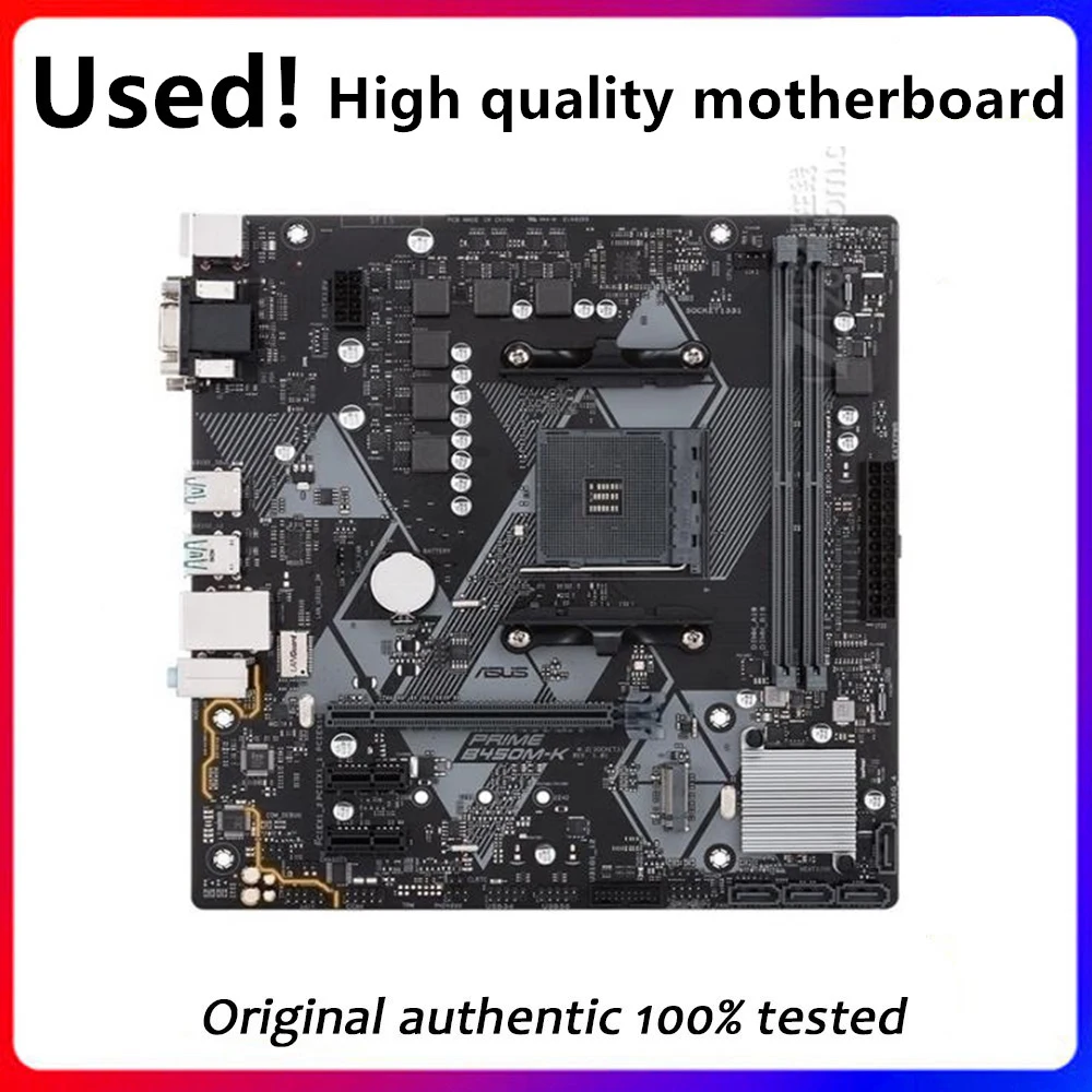 Per Asus Prime B450M-K Presa Della Scheda Madre Am4 Ddr4 Per Amd B450M B450 Scheda Madre Desktop Originale Scheda Madre Usata