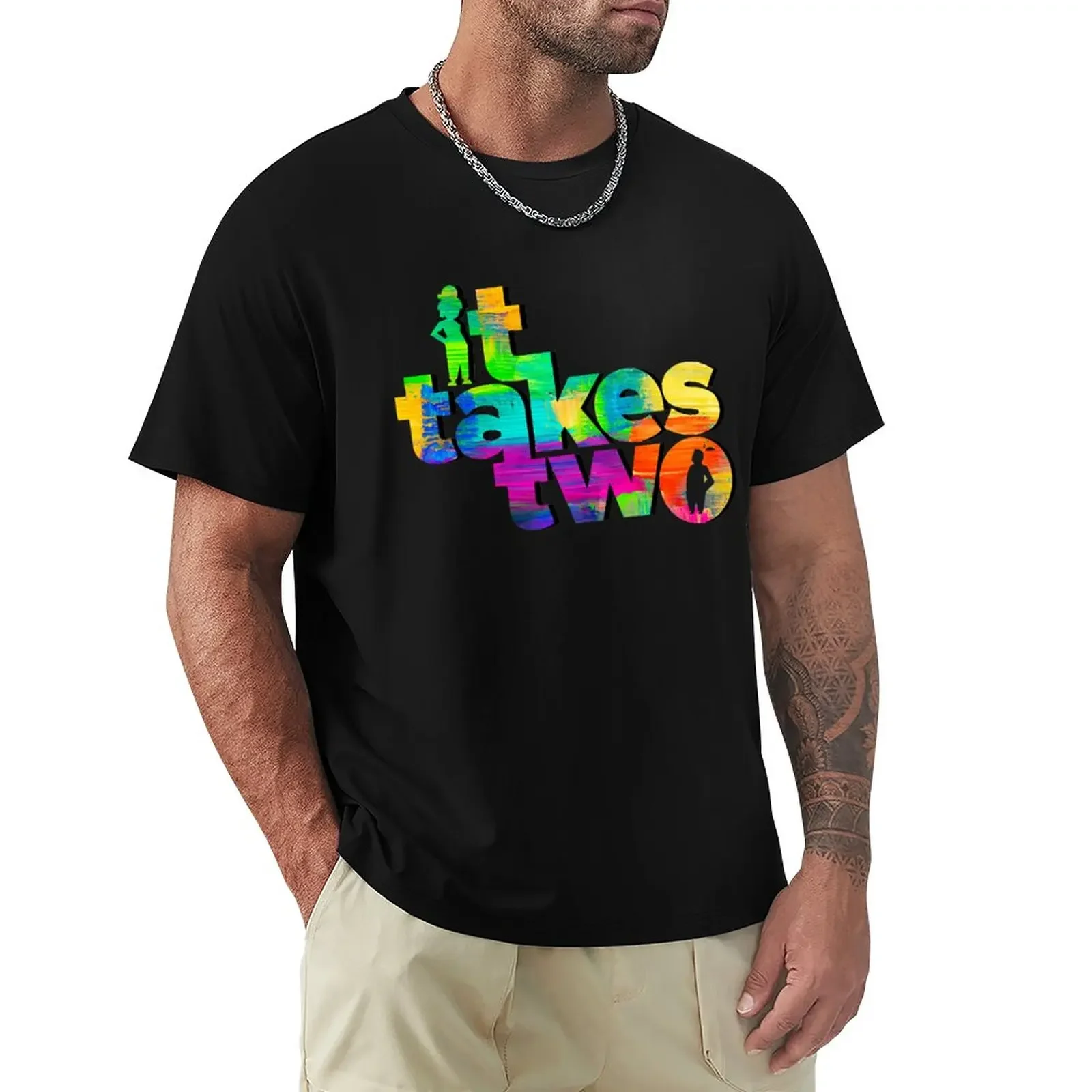 Mens Womens It Prende Due Action Adventure Christmas T-Shirt Kawaii Clothes Magliette In Cotone Da Uomo Di Moda Coreana