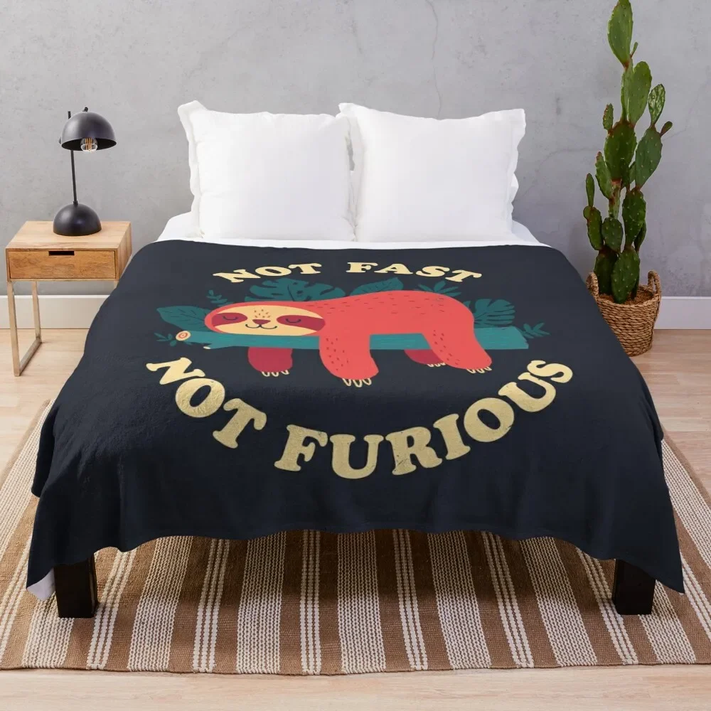 Non Veloce, Non Furious Throw Coperta Decorativi Flanella Moda Divani Soffici Coperte Morbide