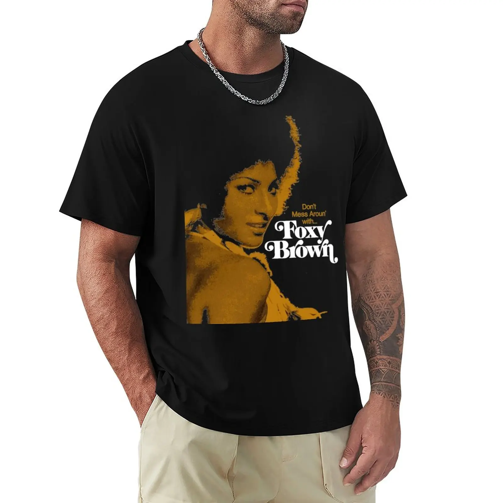 Foxy Brown T-Shirt T-Shirt Top Plus Size Top Anime Mens Graphic T-Shirt Anime