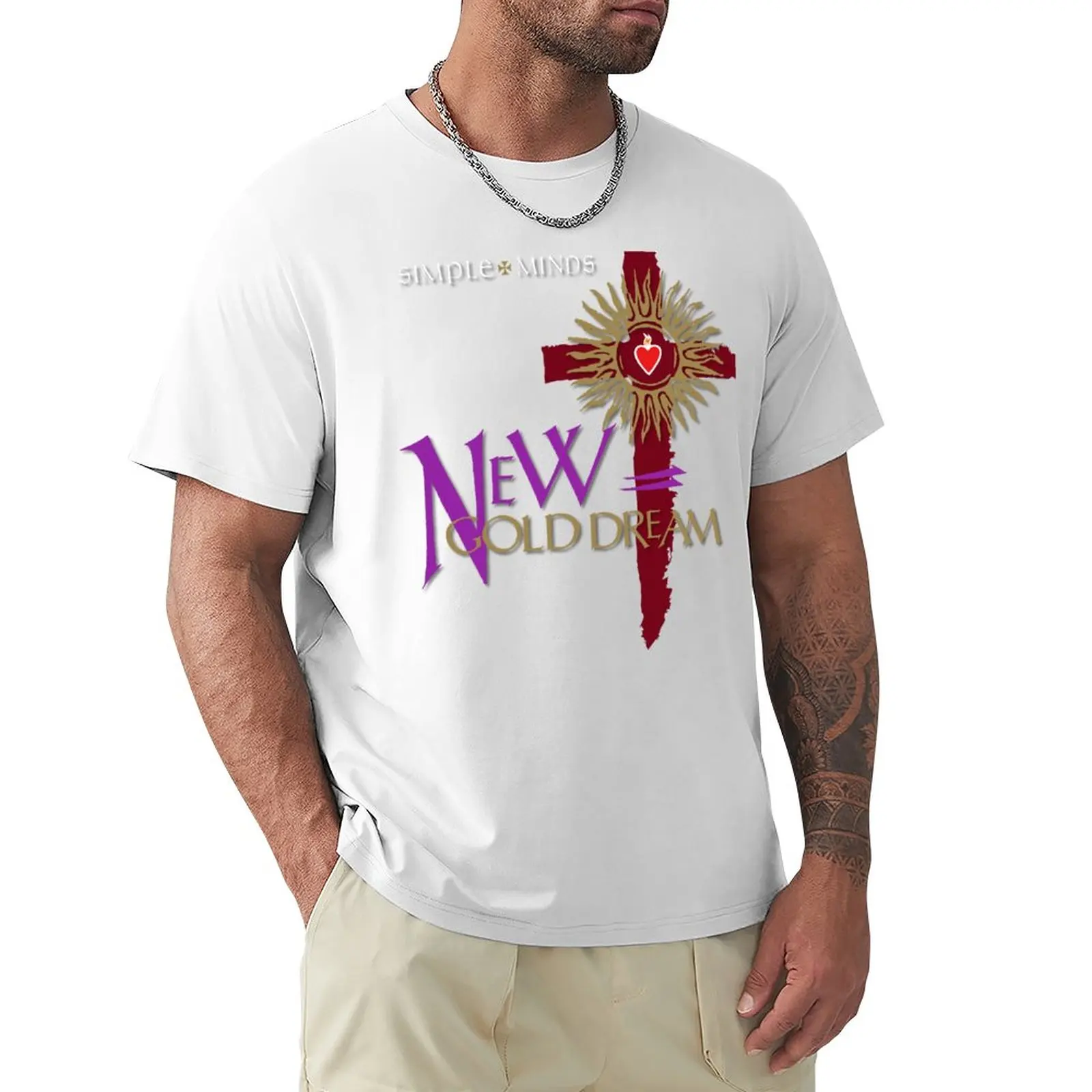Simple Minds - New Gold Dream 40 T-Shirt Uomo Abbigliamento Summer Top Funny T Shirt Workout Shirts For Men