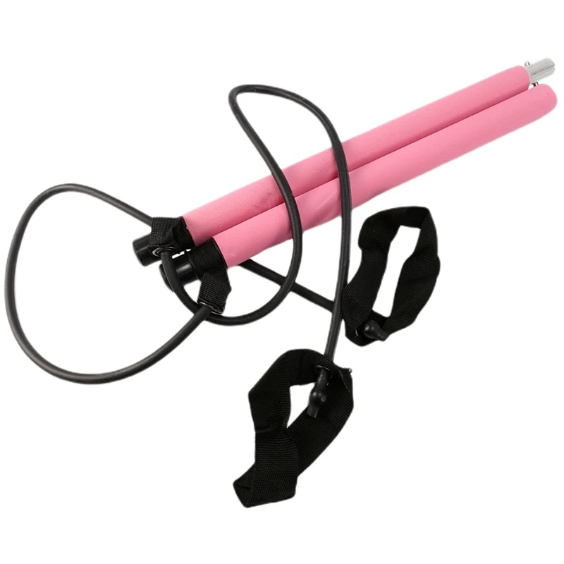 Yoga Fitness Stretch Rod Pilates Rod Light Resistance Band Yoga Rod Pilates Fitness Rod Home Gym Trainer Durevole Rosa