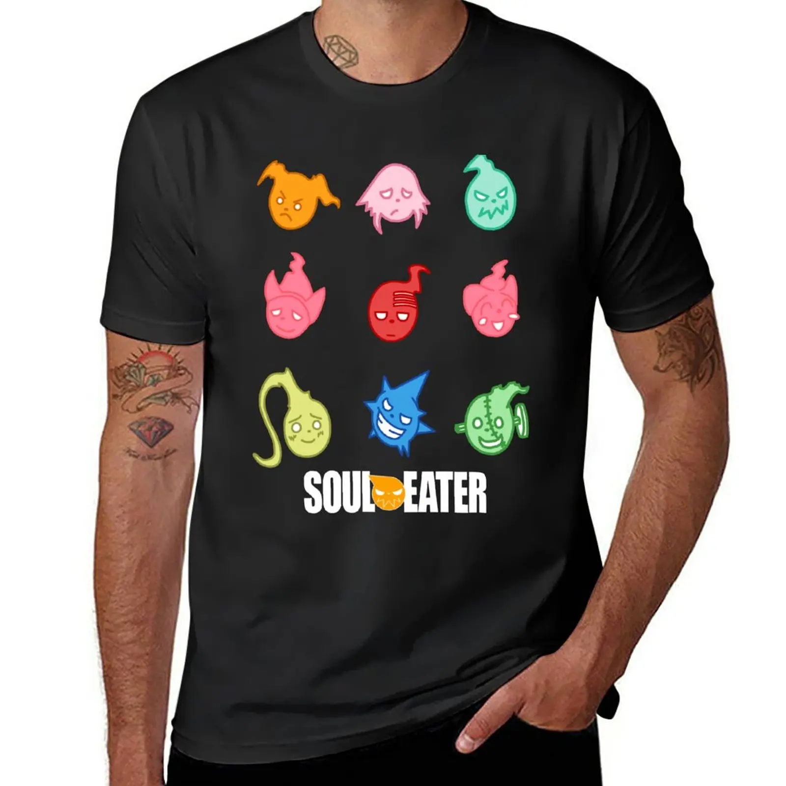 Soul Eater T-Shirt Summer Top Summer Clothes Anime Clothes Heavyweights Magliette Da Uomo