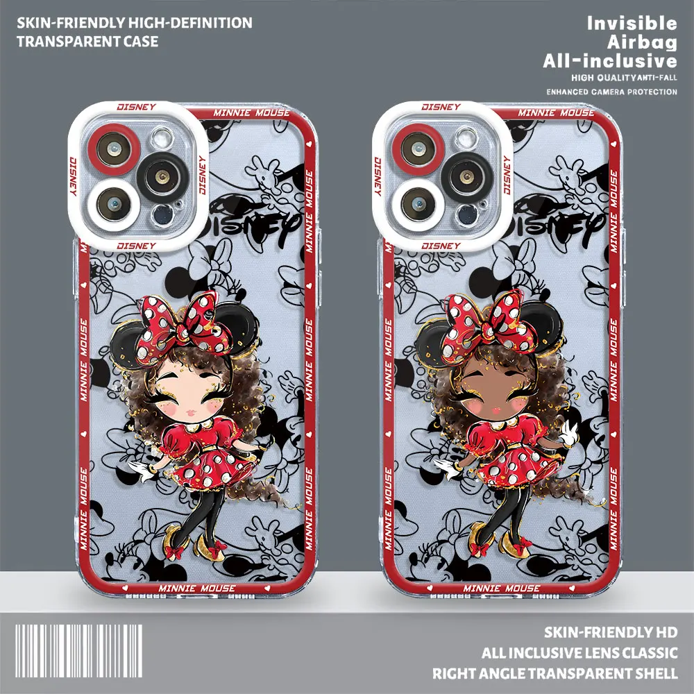 Custodia Disney Minnie Mouse Per Motolora Moto G52 G32 G71 G73 Edge 40 5G G72 G22 Cover Posteriore Morbida Trasparente