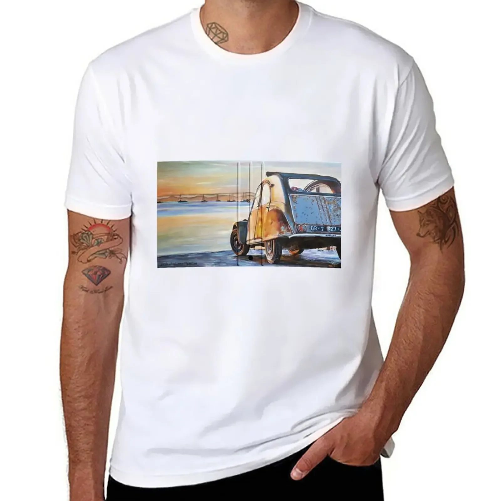 Wspericard Endment Art Citroen 2Cv Bootlid Numero 28 T-Shirt Graphics Plus Size Customizeds Magliette Vintage Da Uomo