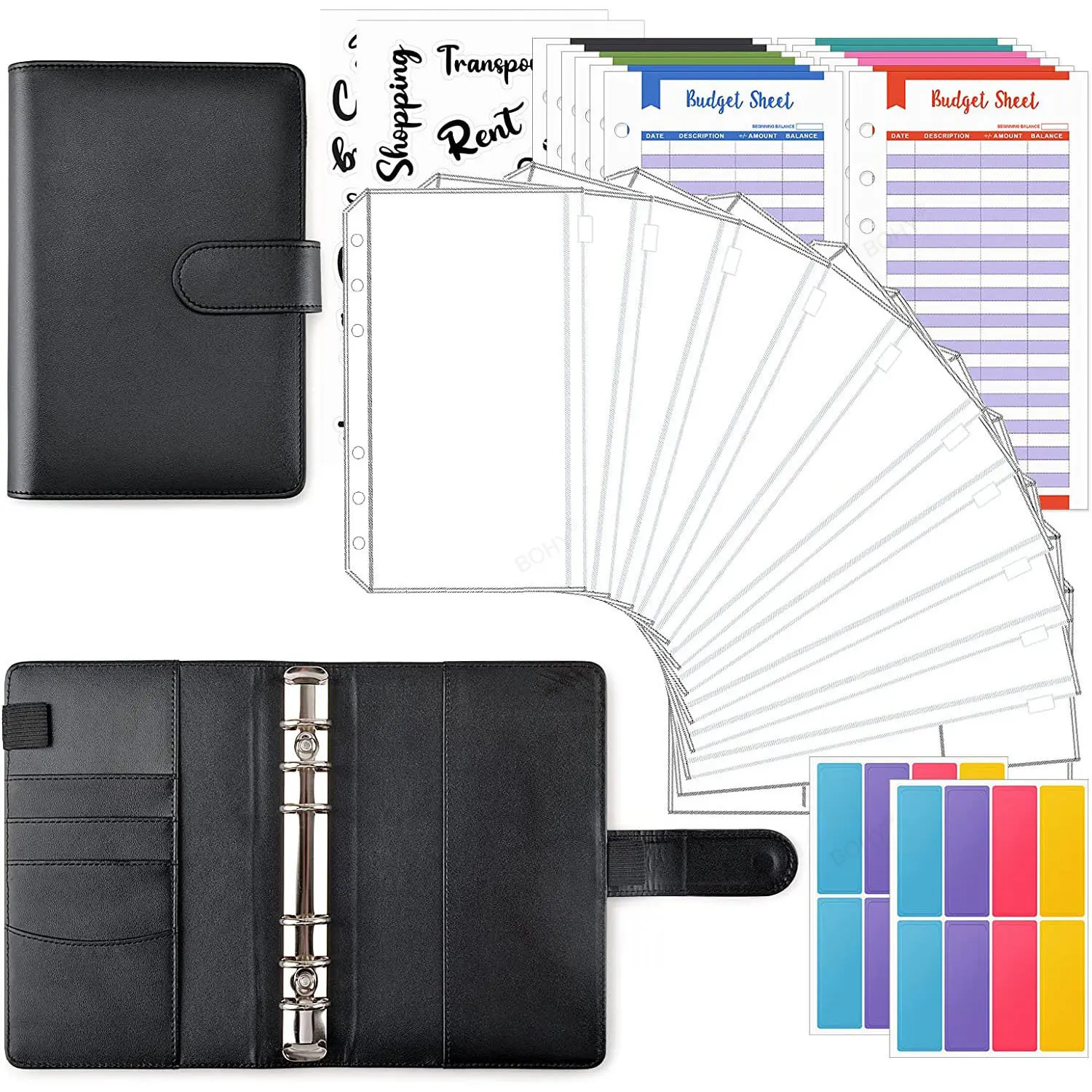A6 Planner Notebook Agenda Budget Cartella Di Lavoro Budget Francese Busta Raccoglitore Tasche Per Soldi Budget Risparmio Bill Organizer