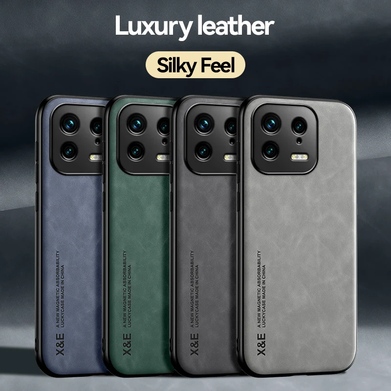 Custodia Magnetica Per Auto In Pelle Di Lusso Per Xiaomi Mi 13T Pro Mi 13 Lite Mi 13 Ultra Mi 13 Pro Paraurti Antiurto Cover Posteriore Morbida