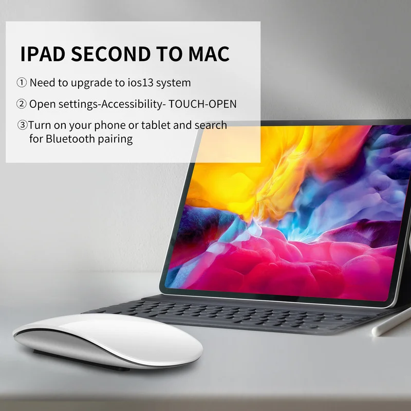 5.0 Mouse Wireless Silenzioso Multi Arc Touch Mouse Mouse Magico Ultrasottile Per Laptop Ipad Mac Pc Compatibile Con Bluetooth