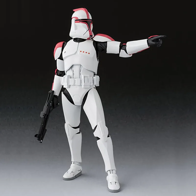 Shf Star Wars Anime Figure Red Clone Imperial White Soldier Action Figures Action Model Toy