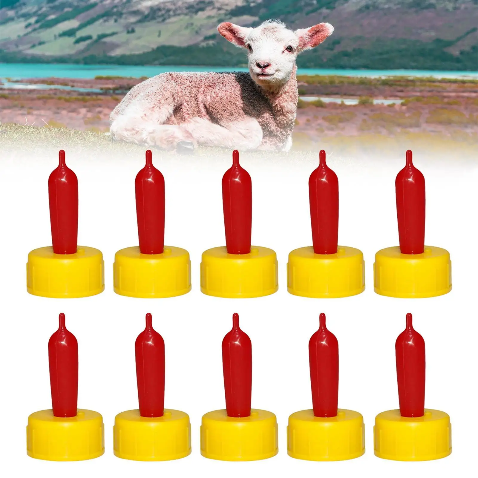 2/3/5 10 Set Capezzolo Di Latte Di Capra Di Agnello Capezzolo Di Bevanda Al Latte Per Capra Infermieristica