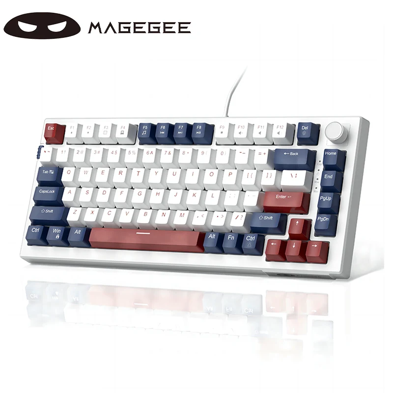 Tastiera Da Gioco Magegee Sky 81, Tastiera Meccanica Retroilluminata Cablata, Tastiera Intercambiabile A 81 Tasti, Meccanica Assemblata A Tre Colori
