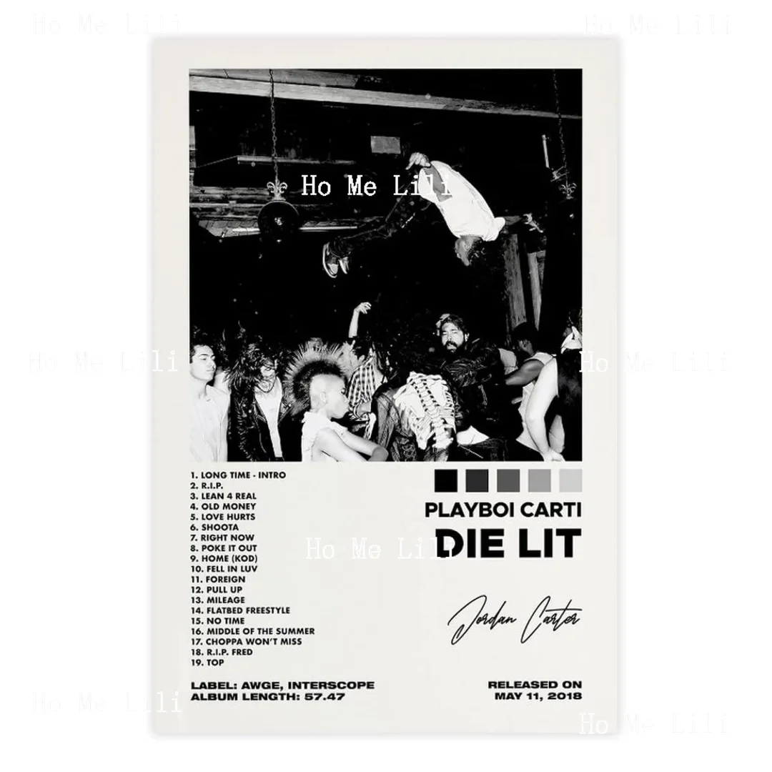 Playboi Carti Poster Die Lit Album Cover Canvas Wall Art Decor Stampa Quadri Per La Decorazione Della Camera Da Letto Del Soggiorno