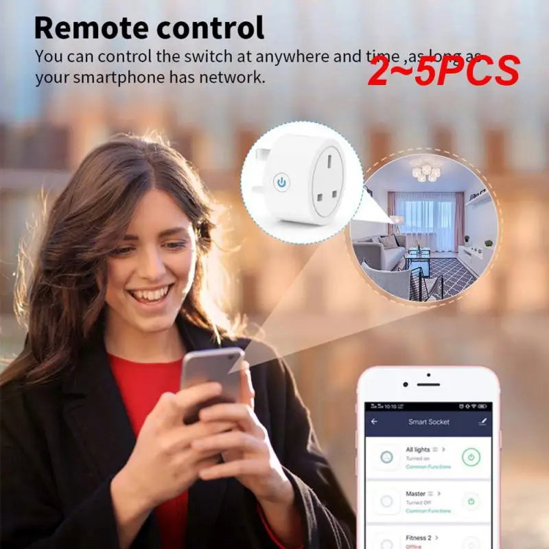 2 ~ 5Pcs Corui 10A Uk Smart Plug Wifi Wireless Remote Socket Smart Timer Plug Controllo Vocale Home Ignifugo Pc Smart Uk
