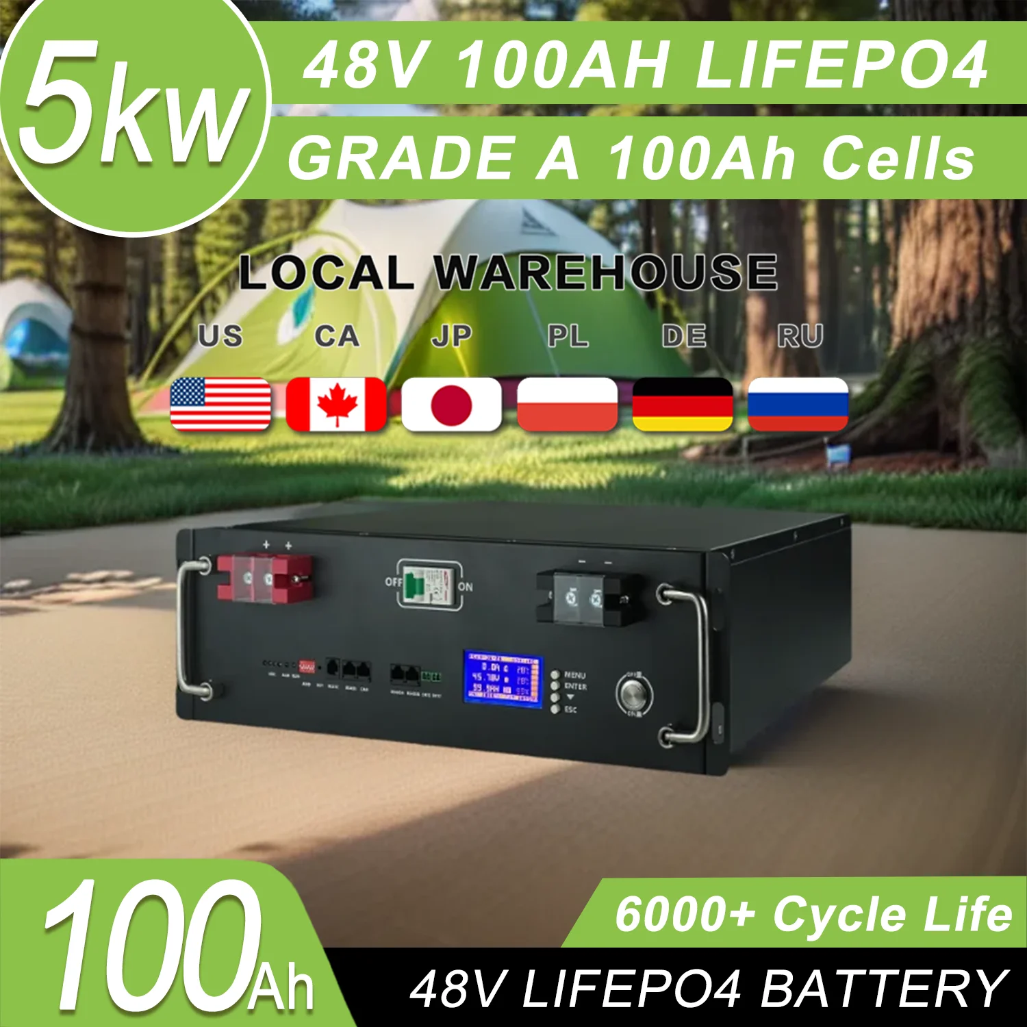Nuova Batteria 48V 100Ah Lifepo4 Integrata Bms 5Kwh Can/Rs485 Protocollo Di Comunicazione 48V 200Ah 300Ah 10Kwh 15Kwh Batteria Agli Ioni Di Litio