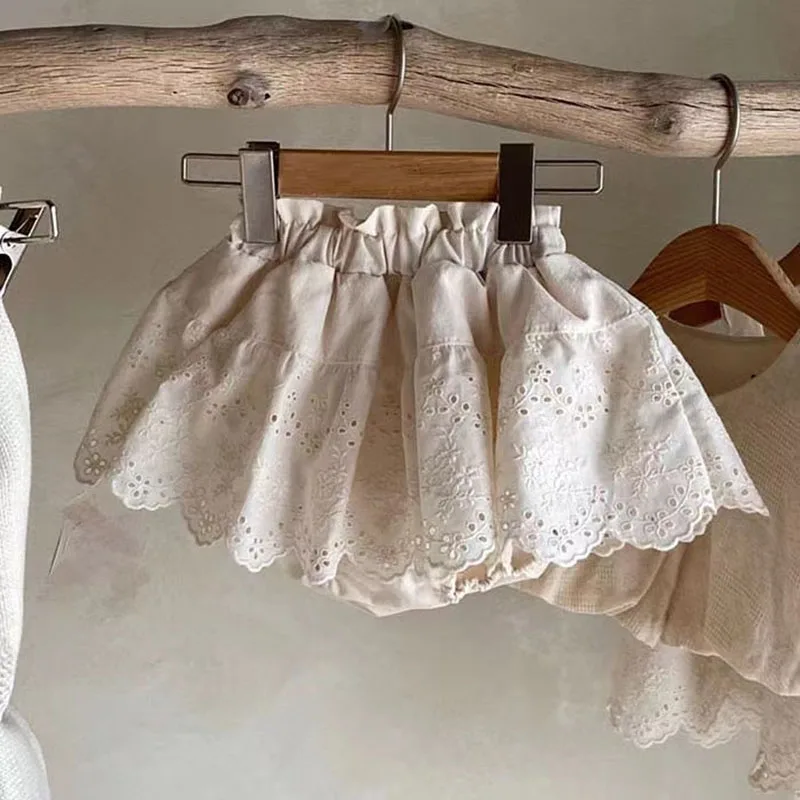 Milancel Summer Baby Shorts Girls Ruffle Bloomer Toddler Girls Pp Shorts Baby Lace Shorts