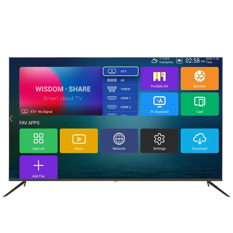 Tv A Schermo Piatto 4K Uhd Qled, Televisore Digitale 4K 60 55 Pollici 4K Qled Tv 55 65 75 Pollici Smart Tv