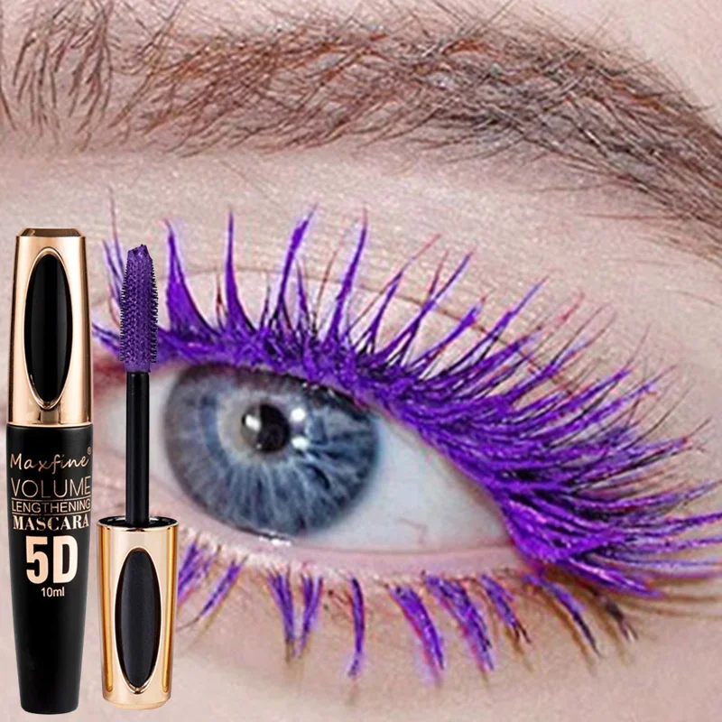 Mascara In Fibra Di Seta 5D Mascara Color Ciglia Waterproof Rimel 3D Mascara Extension Ciglia Allungamento Spesso Ciglia Cosmetiche