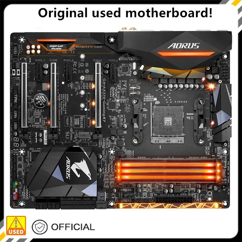 Per X370 Ga-Ax370-Gaming K7 Ax370-Gaming Presa Della Scheda Madre Am4 Per Scheda Madre Desktop Originale Amd X370 Ddr4 Scheda Madre Usata