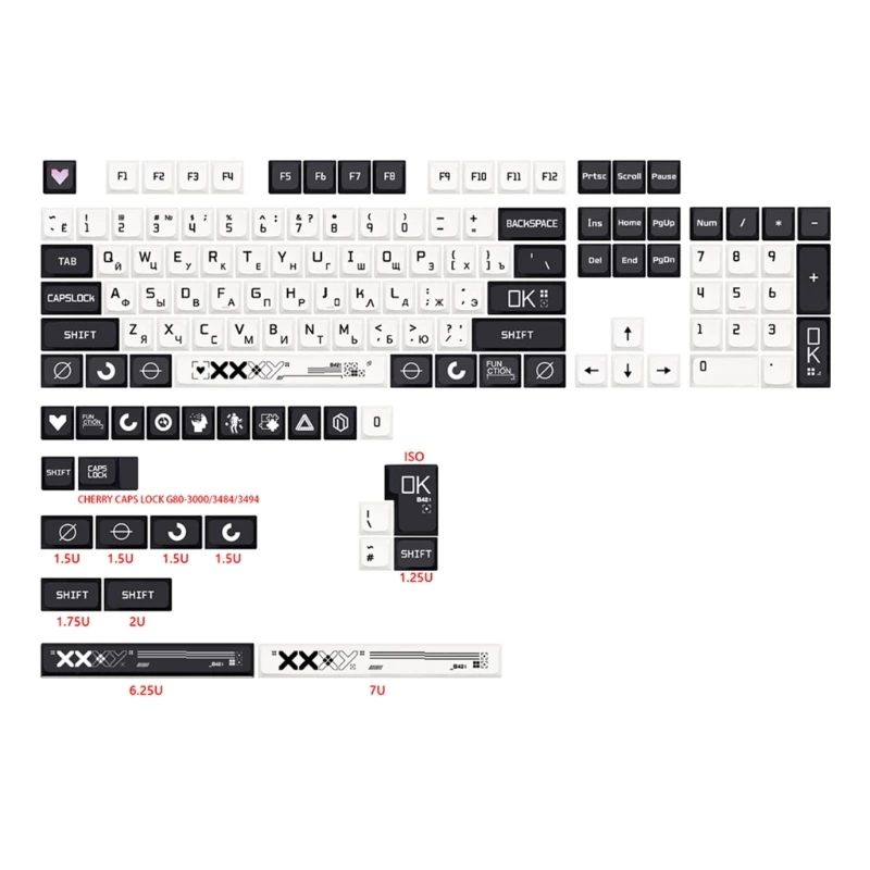 Copritasto Spesso Per Sublimazione Della Tintura Pbt Xda Altezza Csgo Inglese/Giapponese/Coreano/Russo