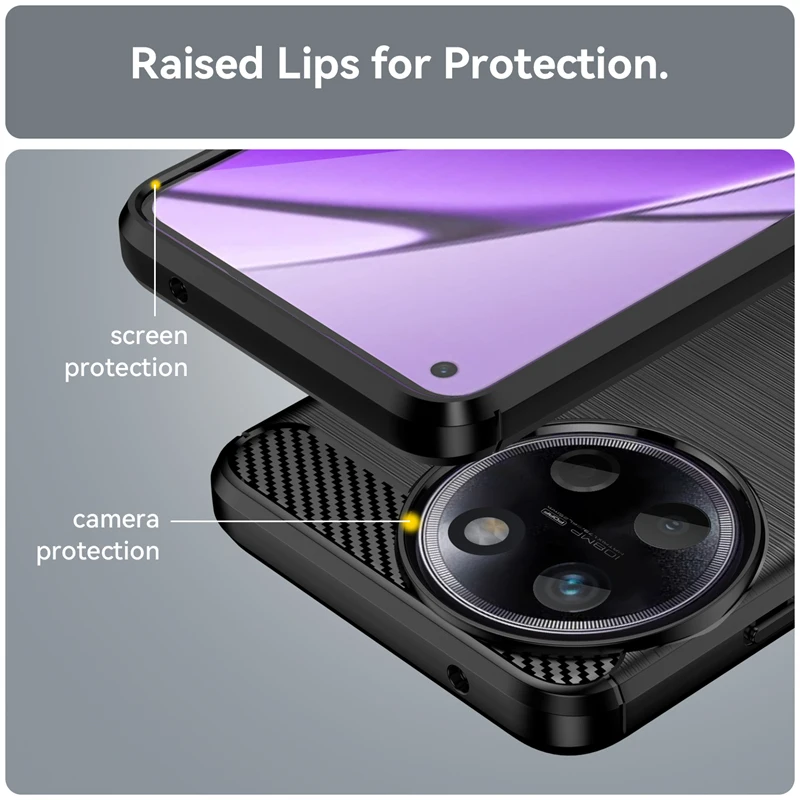 Per Realme 12 Pro 5G Custodia In Fibra Di Carbonio Custodia Antiurto In Silicone Per Custodia Realme 12 Pro 5G Per Realme 12 Pro 5G