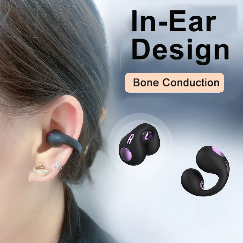 Auricolari Bluetooth A Conduzione Ossea Clip Per L'Orecchio Cuffie Wireless Sport Per Oppo A57 4G A35 K10 Reno6 Reno7 Lite Reno8 Pro Plus