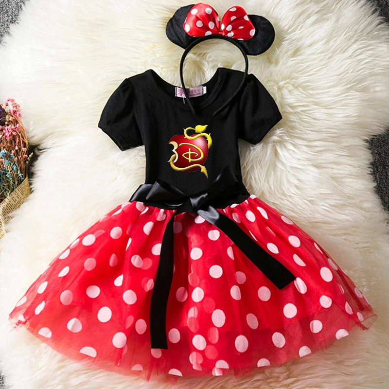 Discents Kids Manica Corta A Pois Princess Dress 1-6Y Party Neonate Vestiti Costumi Cosplay