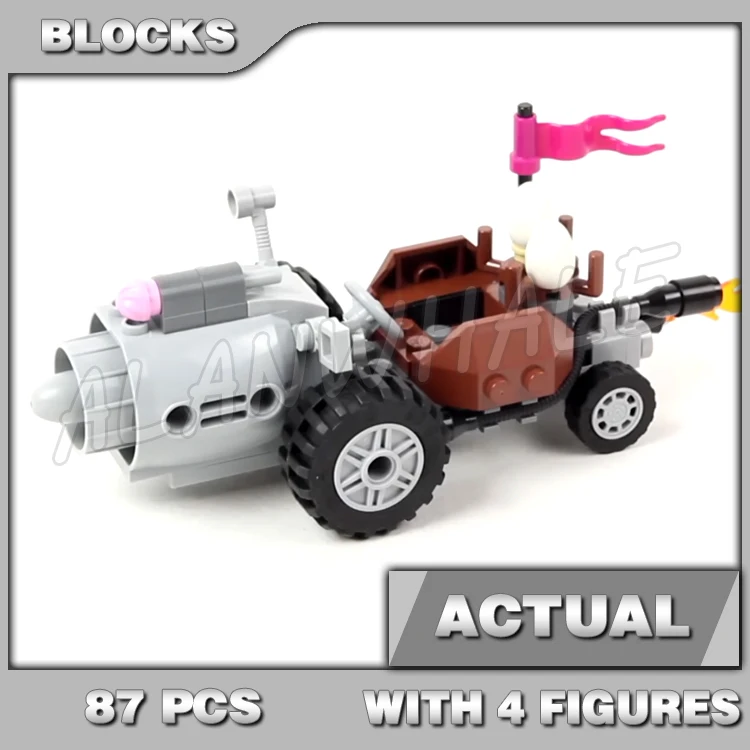 87Pcs Birds Games Piggy Car Escape Ice Cream Shooter Tubi Di Scarico Uova 10505 Building Block Toy Compatibile Con Il Modello