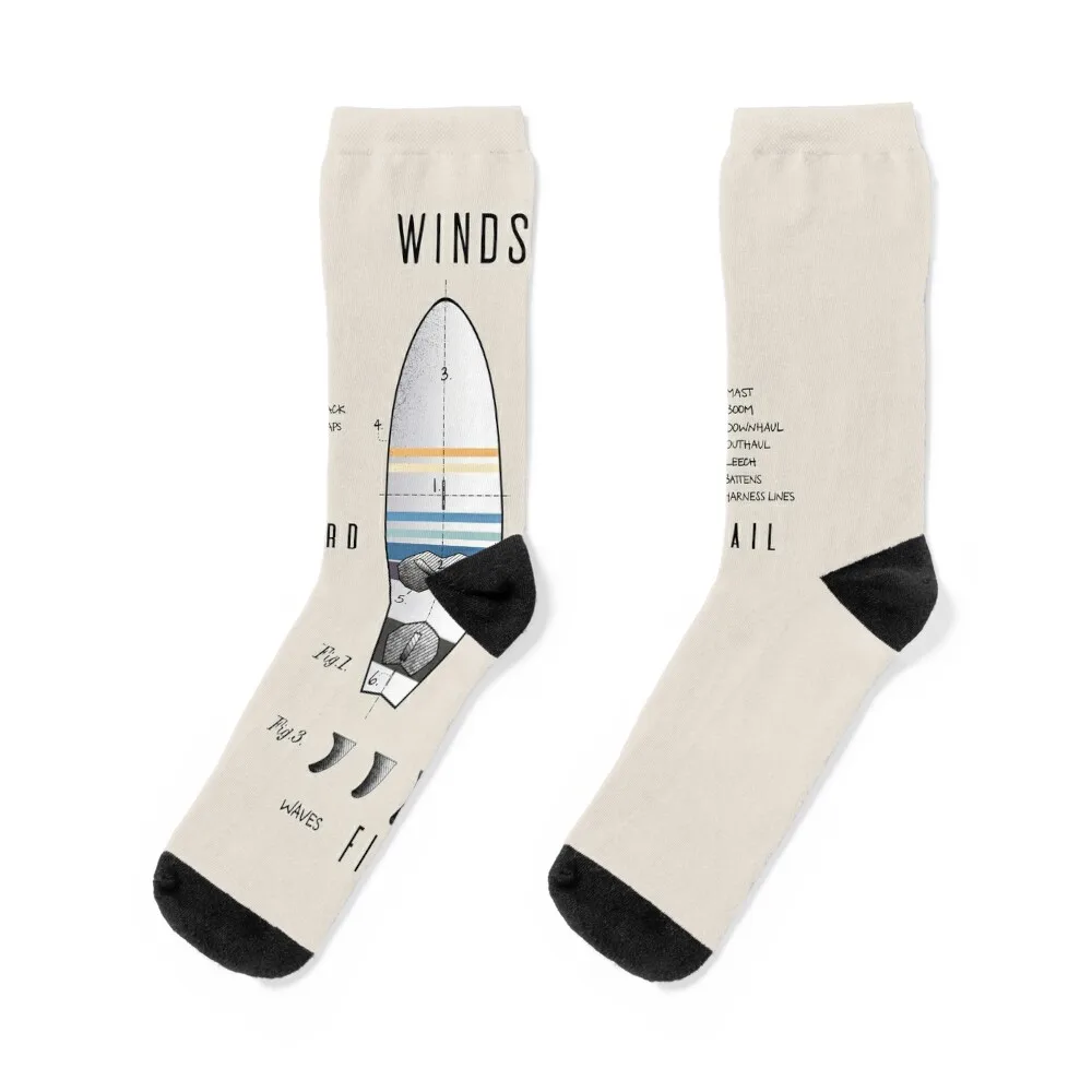 Windsurf Gear Board Sail Lexicon Legend Socks Cartoon Soccer Antiscivolo Designer Brand Ladies Socks Uomo