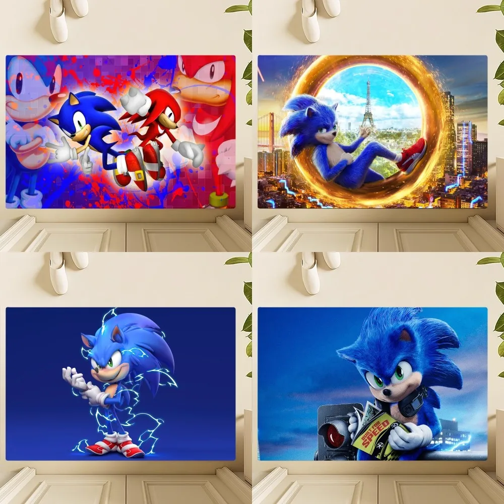 Game S-Sonic The H-Hedgehog Tappetino Camera Da Letto Cucina Porta Bagno Casa Piede Super Assorbente Antiscivolo