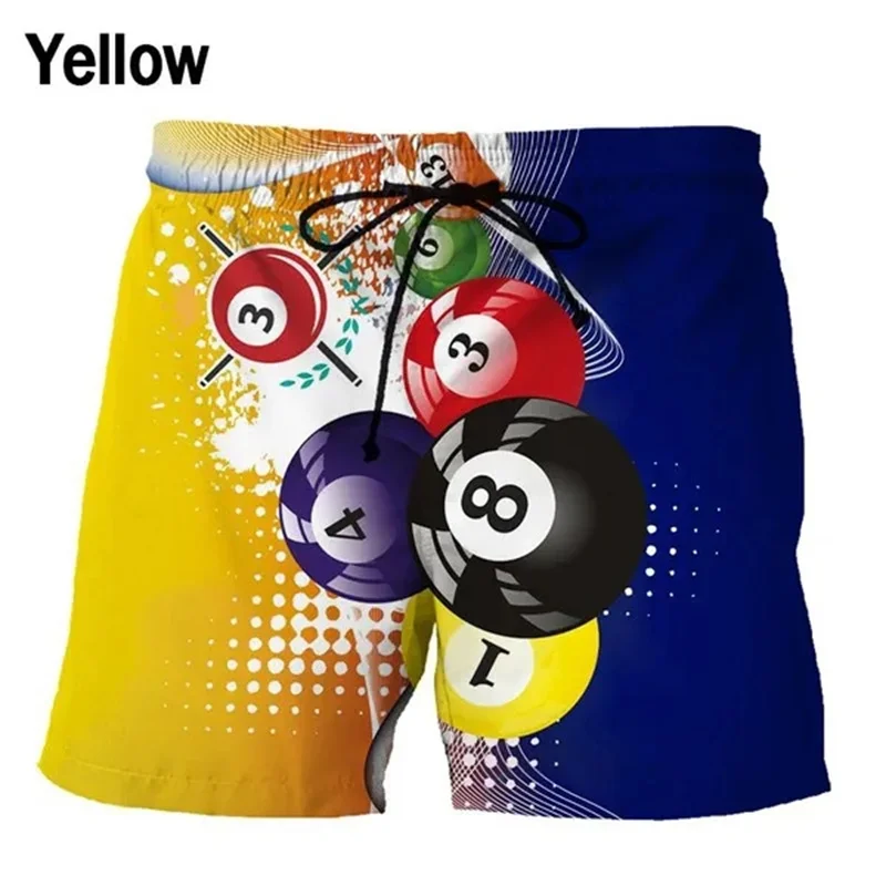 Divertente Biliardo Pantaloncini Da Spiaggia Uomo 3D Costume Da Bagno Pantaloncini Da Surf Pantaloncini Homme 2023 Bermuda Surf Short Hombre Costume D