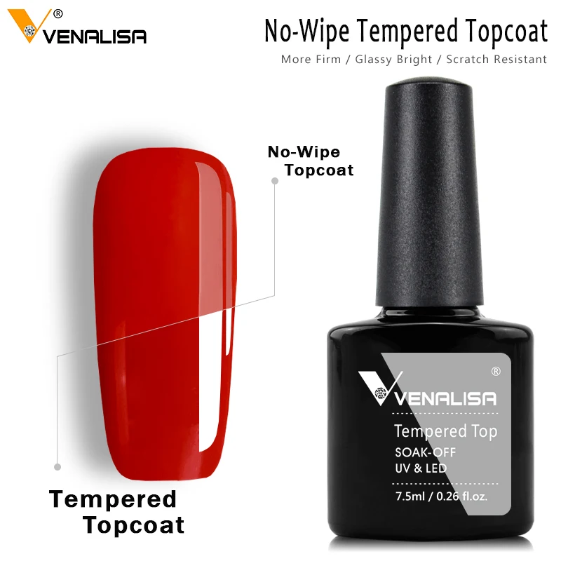 #70916 Venalisa Nail Art Design Make-Up Super Flessibile Shinning Lunga Durata Lucido Senza Pulizia Finitura In Vetro Temperato Temperato