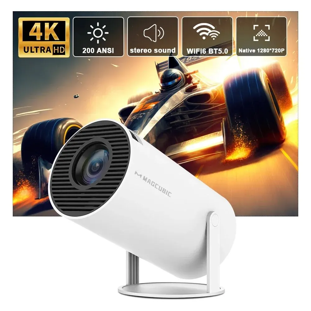Proiettore Magcubic Hy300 4K Android 11 Dual Wifi6 200 Ansi Allwinner H713 Bt5.0 1080P 1280*720P Home Cinema Outdoor Projetor