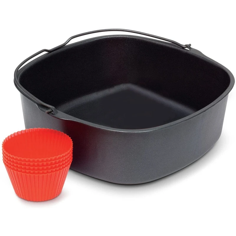 Padella Antiaderente Per Friggitrice Ad Aria Per Friggitrice Ad Aria, Friggitrice Ad Aria, Guanti Da Forno In Silicone Accessori Per Friggitrice Ad Ar