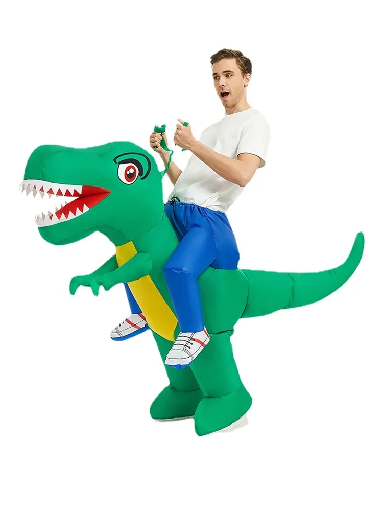 Kids Performance Halloween Party Child Boy Girl Adult Funny Costume Da Dinosauro Gonfiabile Riding Tyrannosaurus Rex Fancy Dress