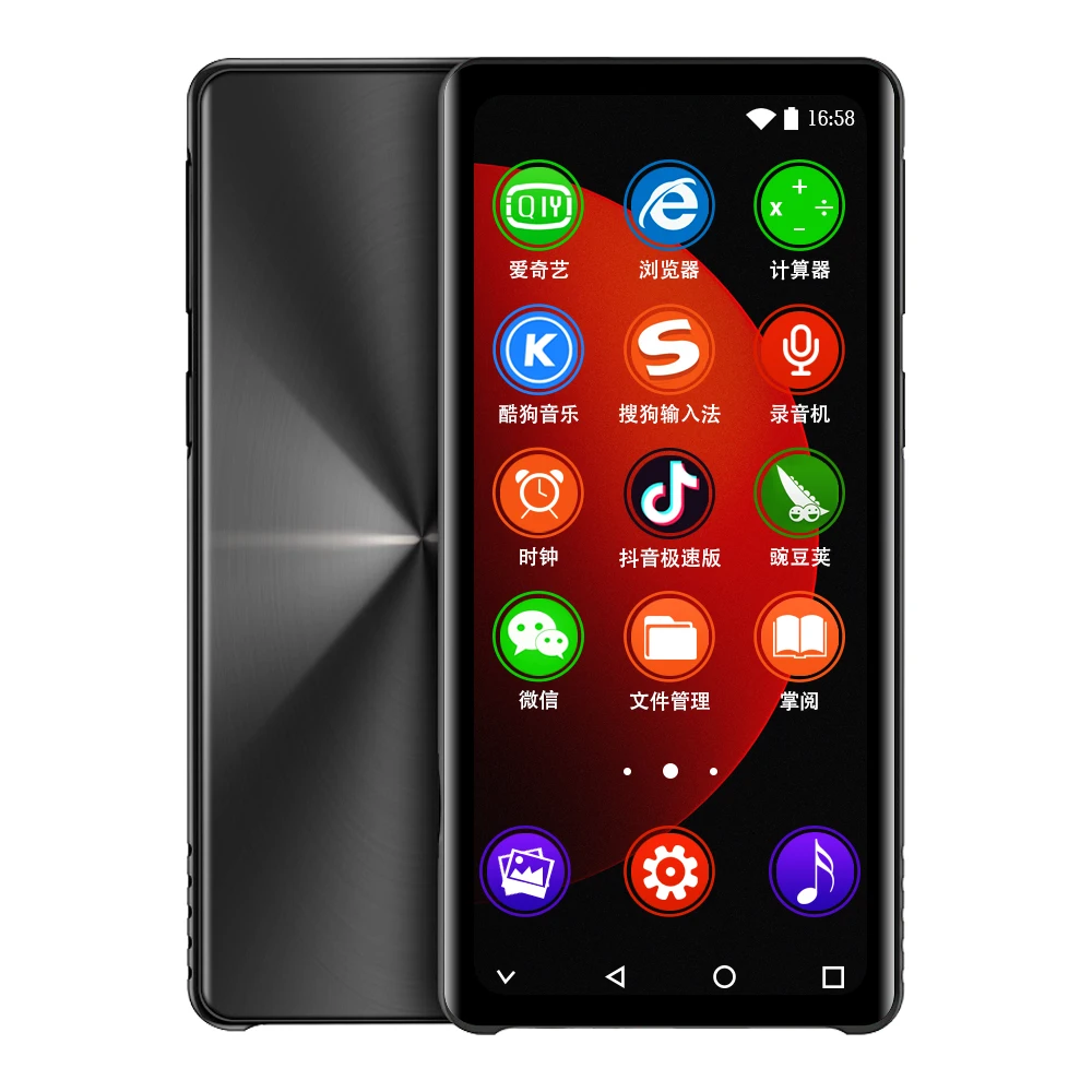Yophoon 4 Pollici M18 Android 8.1 Wifi Mp3 Mp4 Player Bluetooth 5.0 Full Touch Schermo Ips Fm/Registratore/Navigatore/Fino A 256Gb