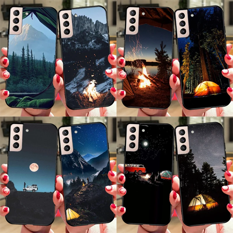 Custodia Da Campeggio Nature Mountain Phone Per Samsung Galaxy S23 S20 Fe S21 Ultra Note 10 S9 S10 Plus Note 20 S22 Ultra Cover