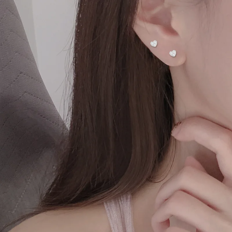 Lutaku Tenero Piccolo Amore Cuore Orecchini Per Le Donne Gioielli Abbagliante Cz Cuore Orecchini Pendientes Oorbellen