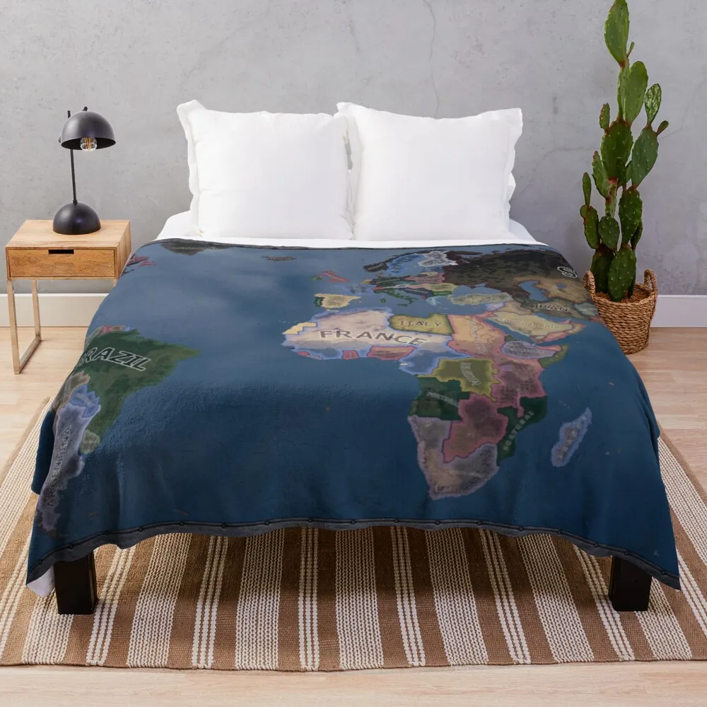 Hearts Of Iron 4 Map Throw Coperta Luxury St Coperta Per Capelli
