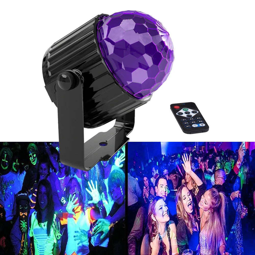 Led Stage Lighting Effect Colore Uv 6W Disco Dj Party Magic Ball Light Home Party Lighting Equipments Mini Par Led Per Bar Xmas