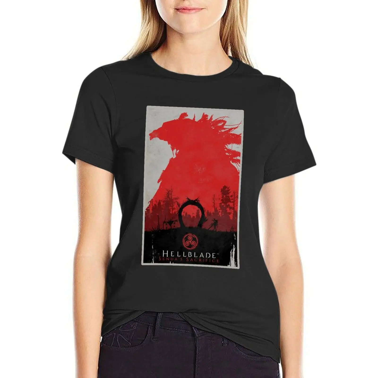 Hellblade, Magliette Magliette Grafiche Magliette Estetiche Magliette A Maniche Corte In Cotone Magliette Da Donna