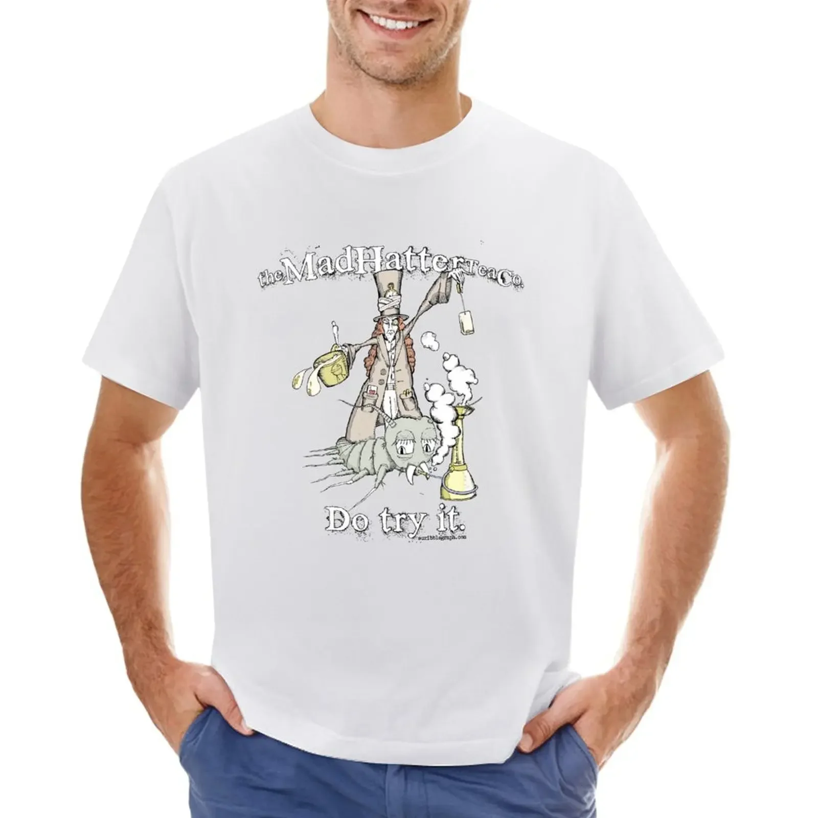 Mad Hatter Tea Co. T-Shirt Cute Top Plain Slim Fit T-Shirt Per Uomo