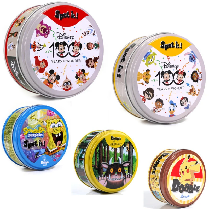 New Hot Spot It Double Kuromi Cards Hp Dobble Card Game Party Board Vacanze Sport Cartoon Animals Alphabet Kids Educational